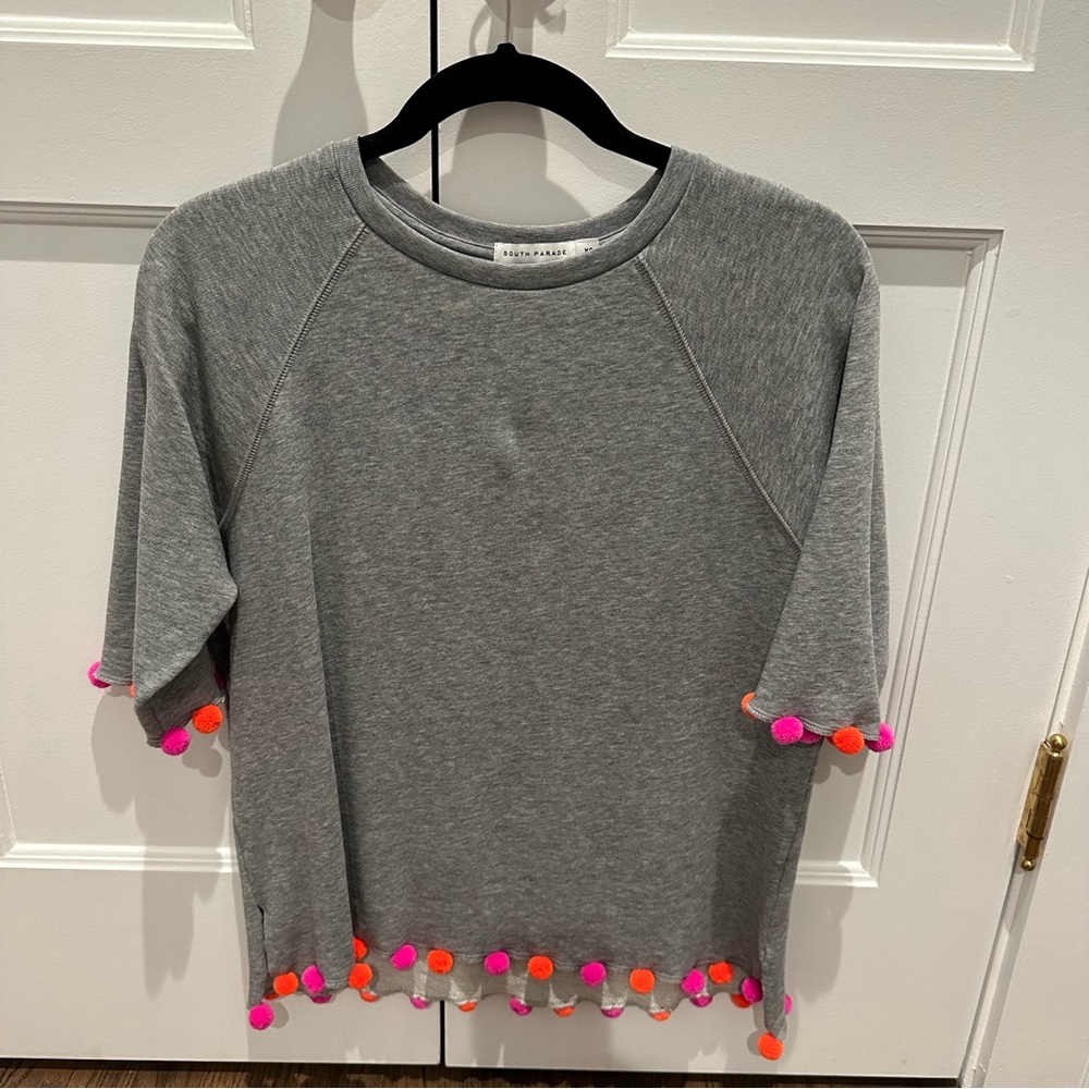 South Parade Short Sleeve Pom Pom Sweatshirt